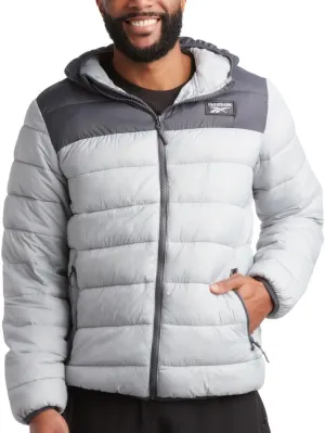 Reebok Mens Jacket - Lightweight Hooded Quilted Puffer Coat - Warm Insulated Winter Jacket for Men (S-4X)