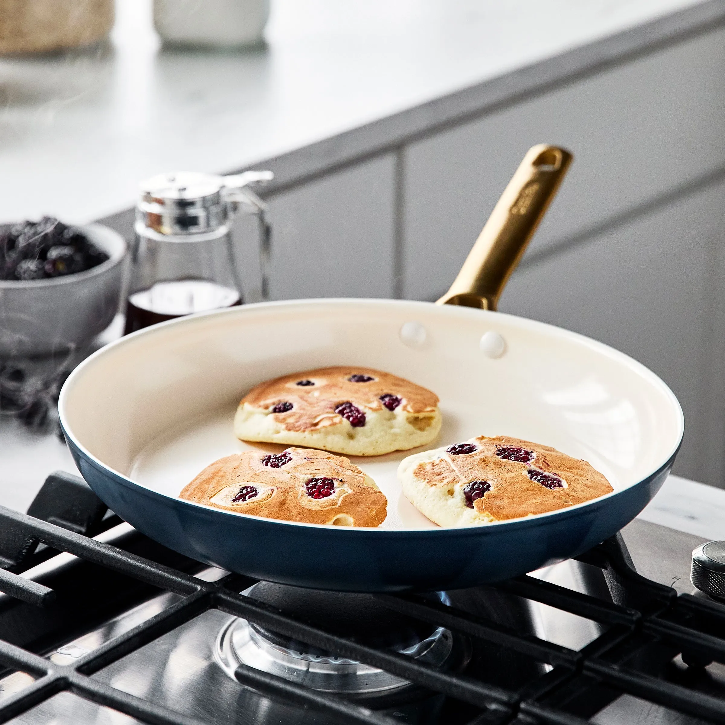Reserve Nonstick, Ceramic Open Fry Pan Set, 10" and 12"
