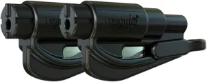 resqme Pack of 2, The Original Emergency Keychain Car Escape Tool, 2-in-1 Seatbelt Cutter and Window Breaker, Made in USA, Compact Safety Hammer- Black
