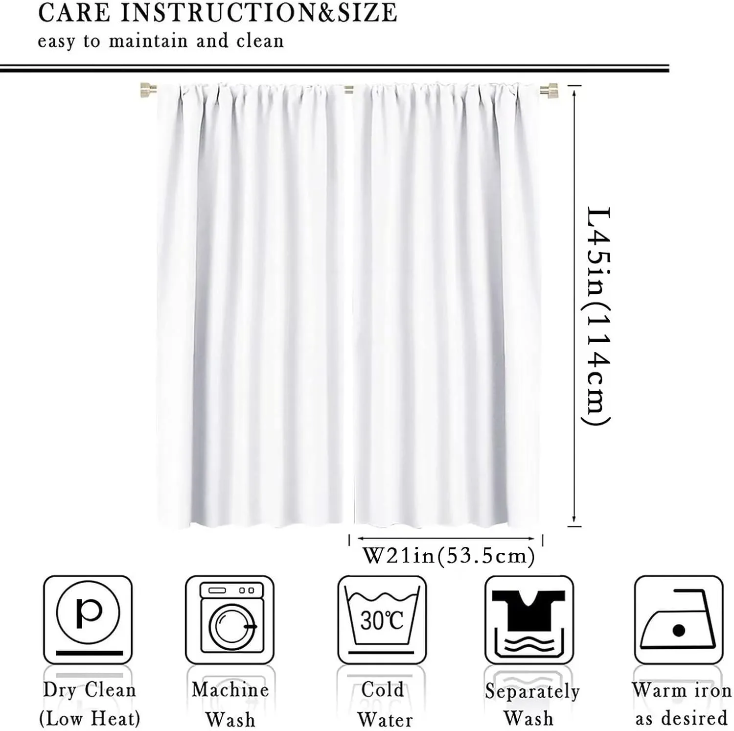 Retro Wooden Blackout Window Curtains,Farmhouse Rustic Brown Old Wooden Plank Fabric Rod Pocket Window Drapes 2 Panel Set for Bedroom Bathroom Kitchen W42xL45in