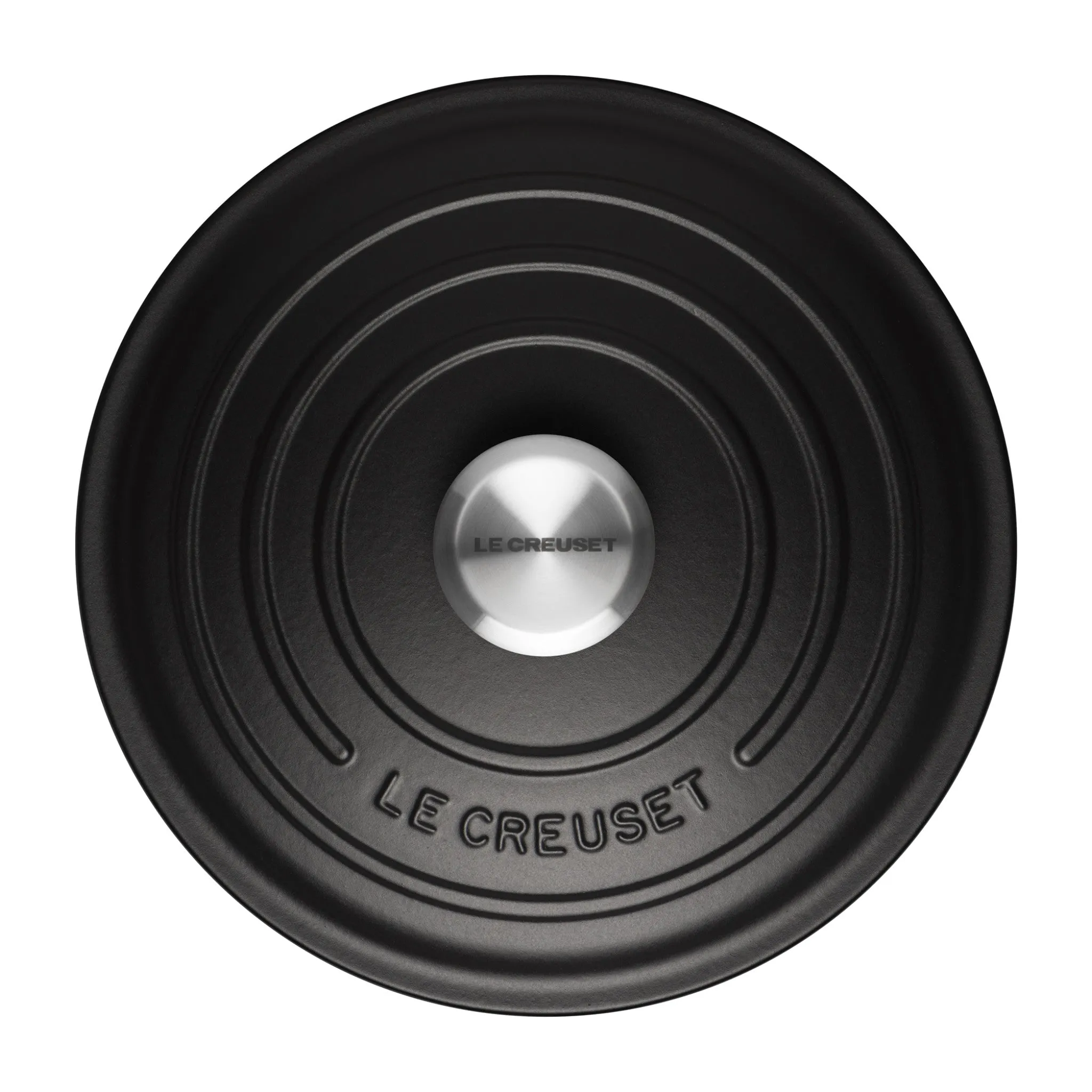 Round Cast Iron Casserole Dish | Satin Black | 22cm
