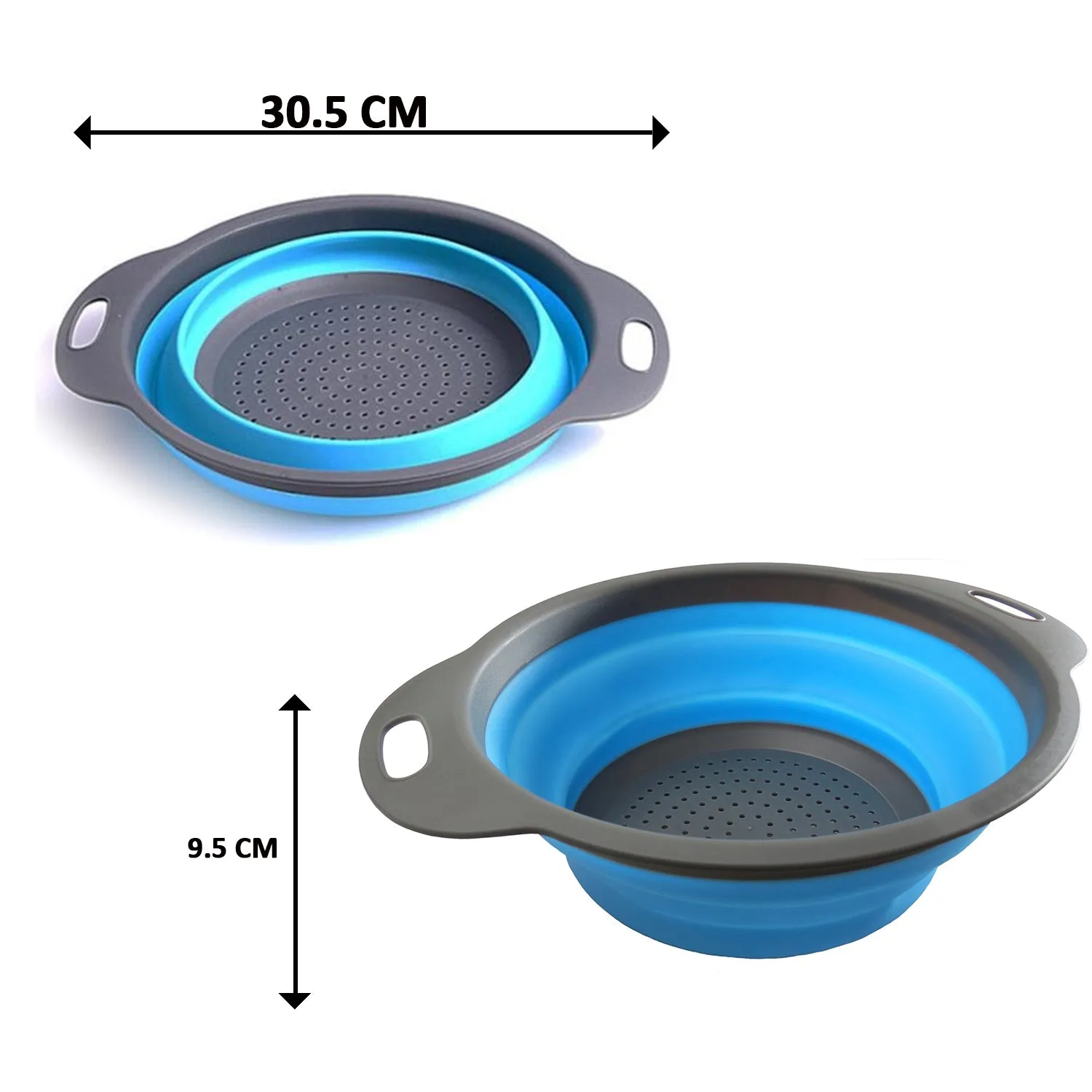 Round Sili Strain Foldable Kitchen Utensil For Straining