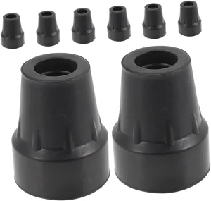 SAFIGLE 8pcs Trekking Pole Tips: Walking Stick Rubber Tips - Anti-Slip Cane Ends for Hiking Poles Trekking Poles Soft Feet for Walking Sticks Shock Absorbing