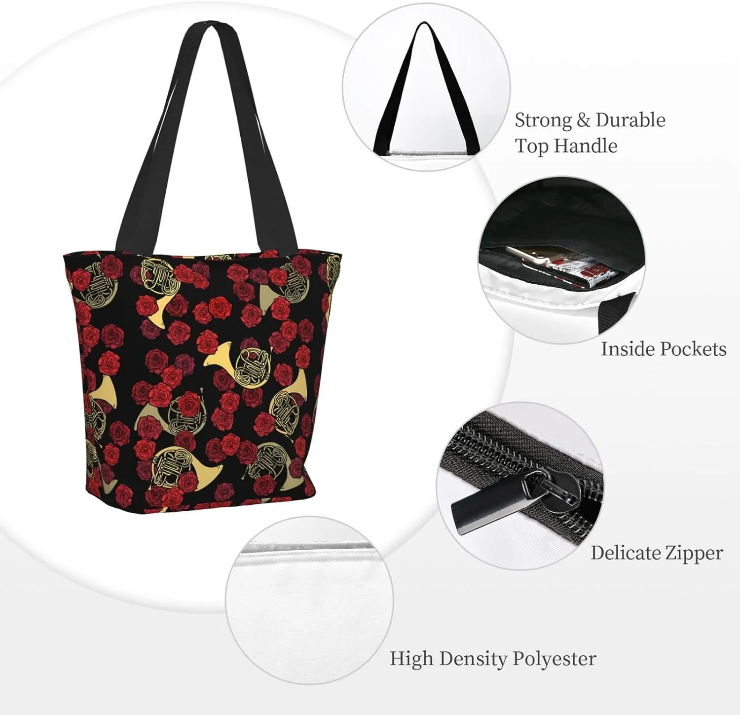 Sage Polka Dots Tote Bag Women Reusable Shopping Bags Shoulder Bag Portable Storage HandBags