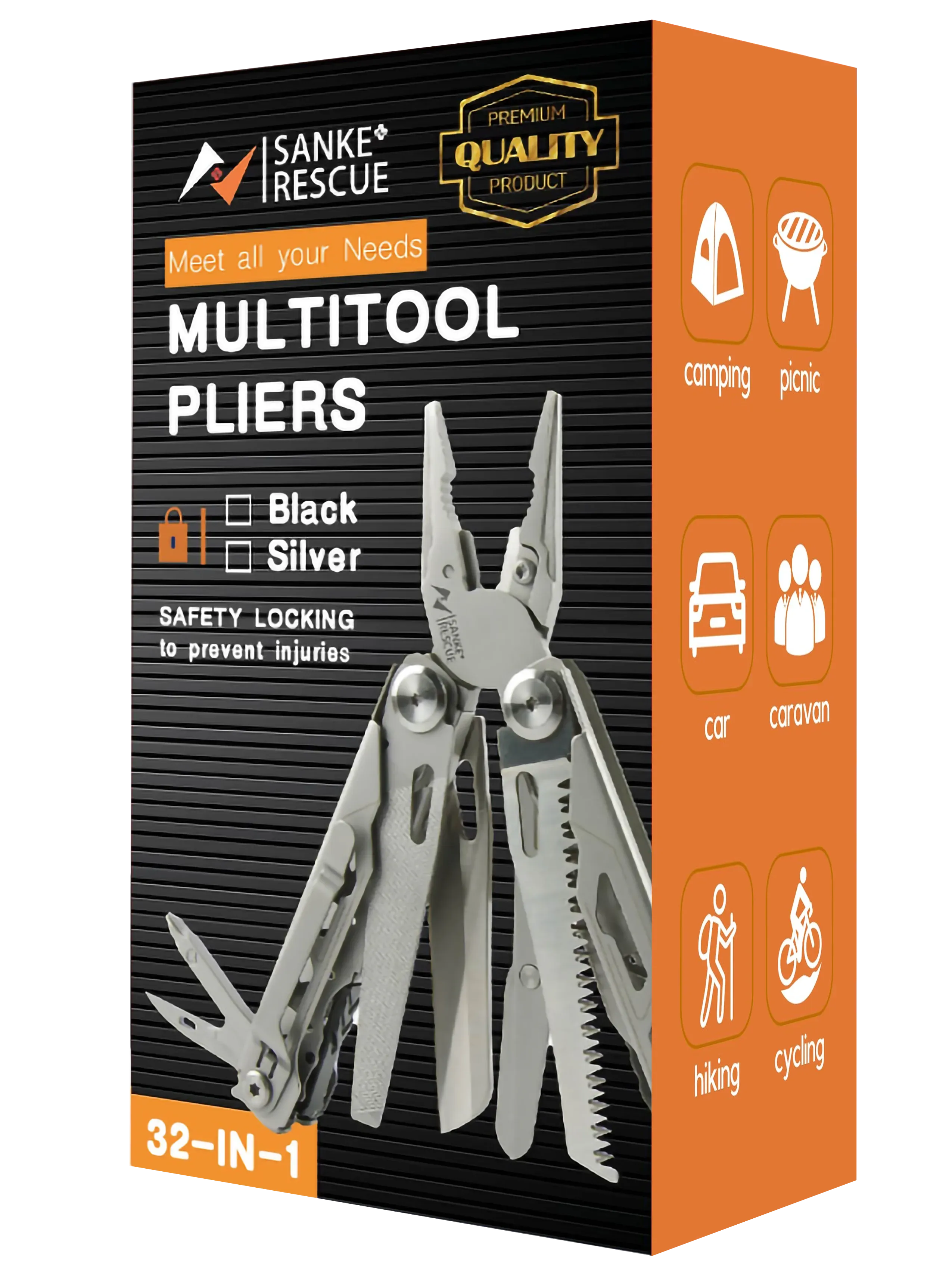 SANKE RESCUE Industrial Multi-tool Pliers Set with Crimping Tool for EDC and Survival