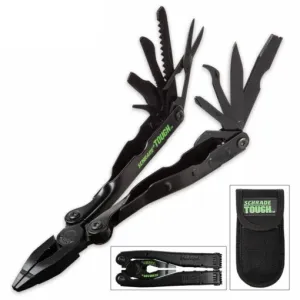 Schrade Tough Tools Multi-Tool Black Finish 4.8″ Closed w/ Nylon Sheath – ST1NB