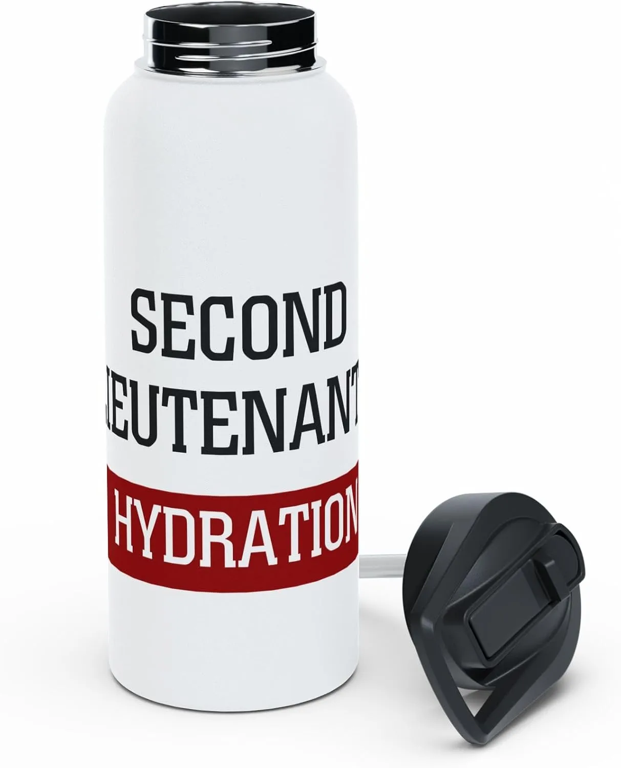 Second Lieutenant's Hydration: Stainless Steel Water Bottle – BPA-Free, Insulated Military Drinkware, 12oz, 18oz, 32oz (32oz)