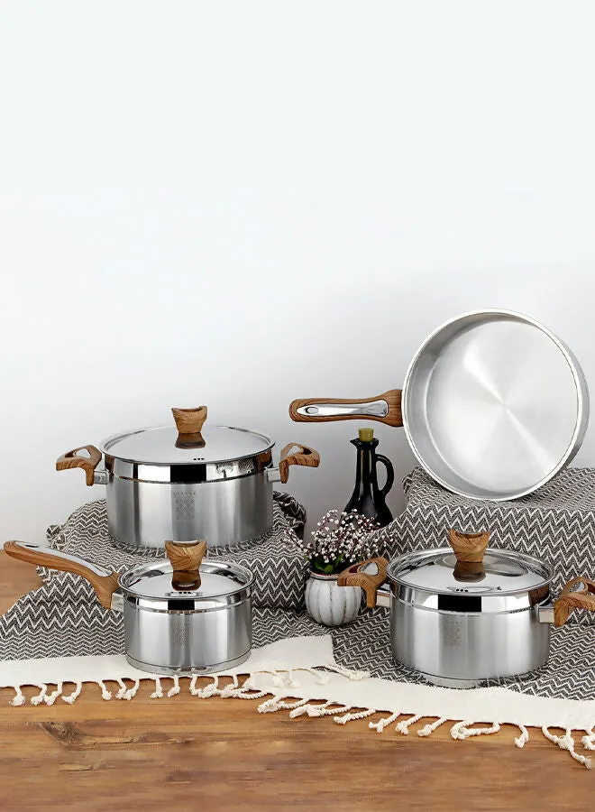 Serenk Definition Stainless Steel 7 Pieces Cookware Set