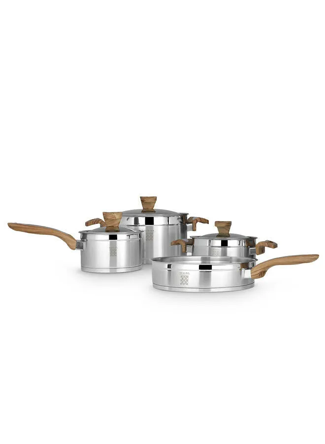 Serenk Definition Stainless Steel 7 Pieces Cookware Set