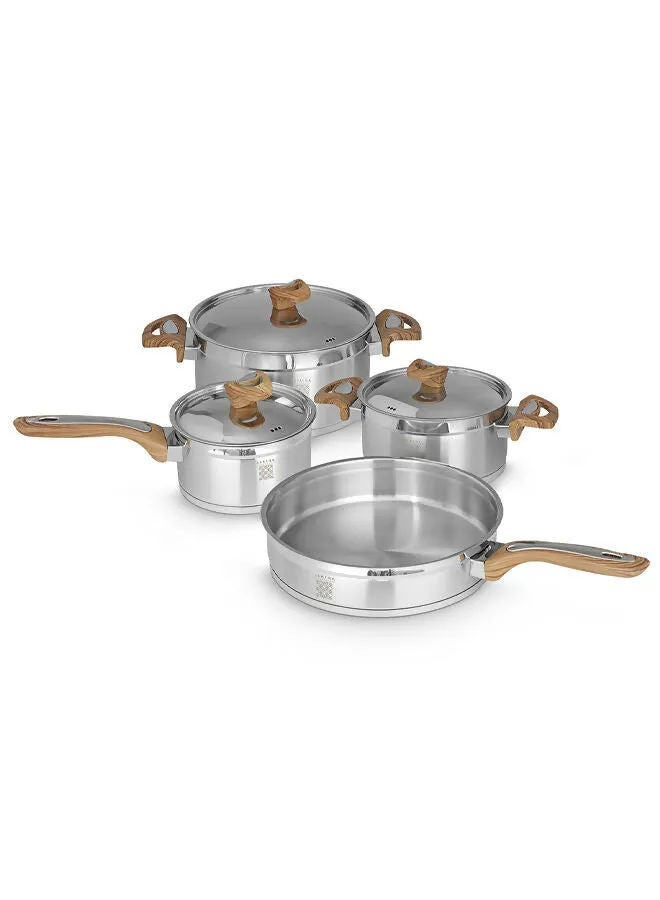Serenk Definition Stainless Steel 7 Pieces Cookware Set