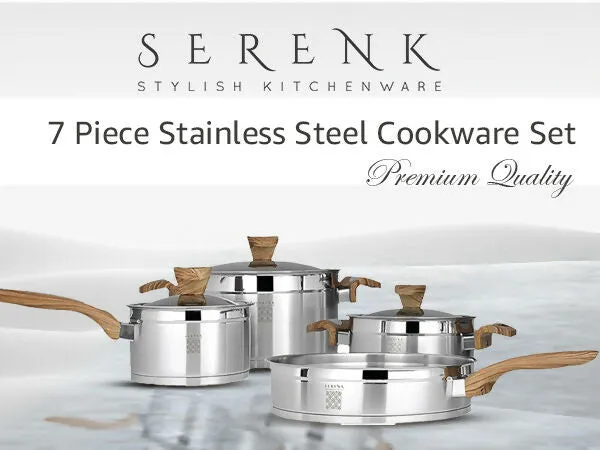 Serenk Definition Stainless Steel 7 Pieces Cookware Set