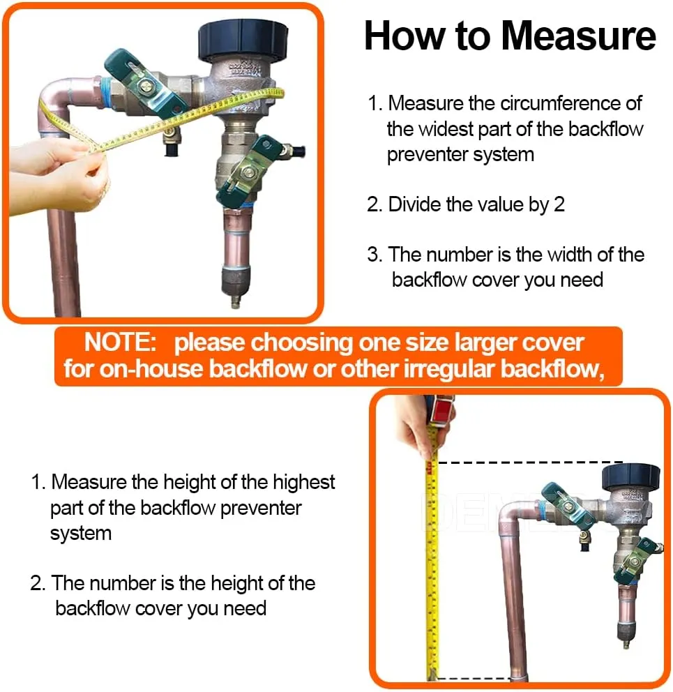 Side Opening Backflow Preventer Cover, Pipe Insulation Cover for Irrigation Valve, Sprinkler Valve, Outdoor Water Pipe, Winter Freeze Protection & UV Resistance Backflow Cover, 16" W x 20" H, Beige