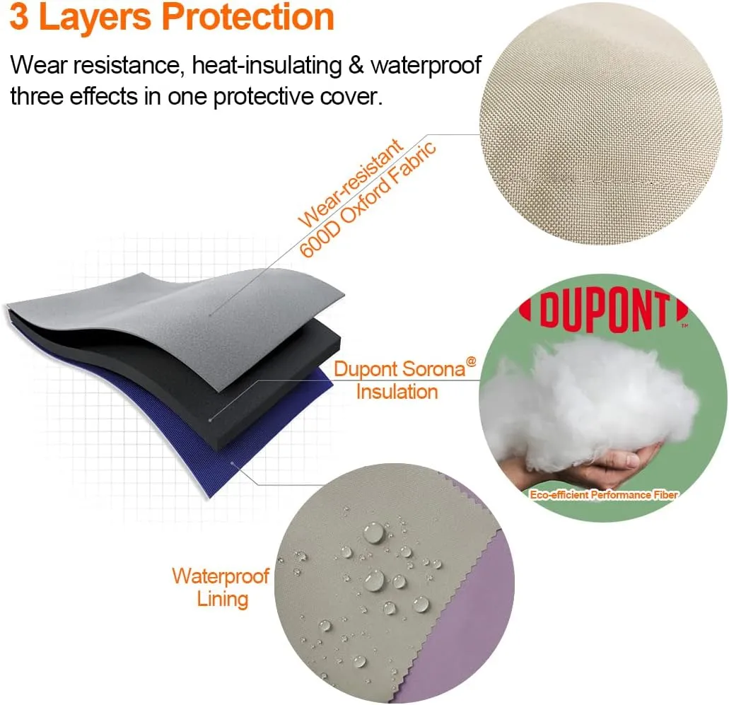 Side Opening Backflow Preventer Cover, Pipe Insulation Cover for Irrigation Valve, Sprinkler Valve, Outdoor Water Pipe, Winter Freeze Protection & UV Resistance Backflow Cover, 16" W x 20" H, Beige
