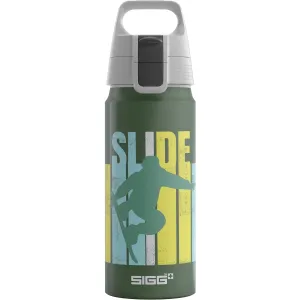 SIGG - Aluminium Water Bottle for Children - WMB One Slide - Suitable for Carbonated Drinks - Leak-Proof - Feather-Light - BPA-Free - ClimatePartner Certified - Sports & School - Green - 20 Oz