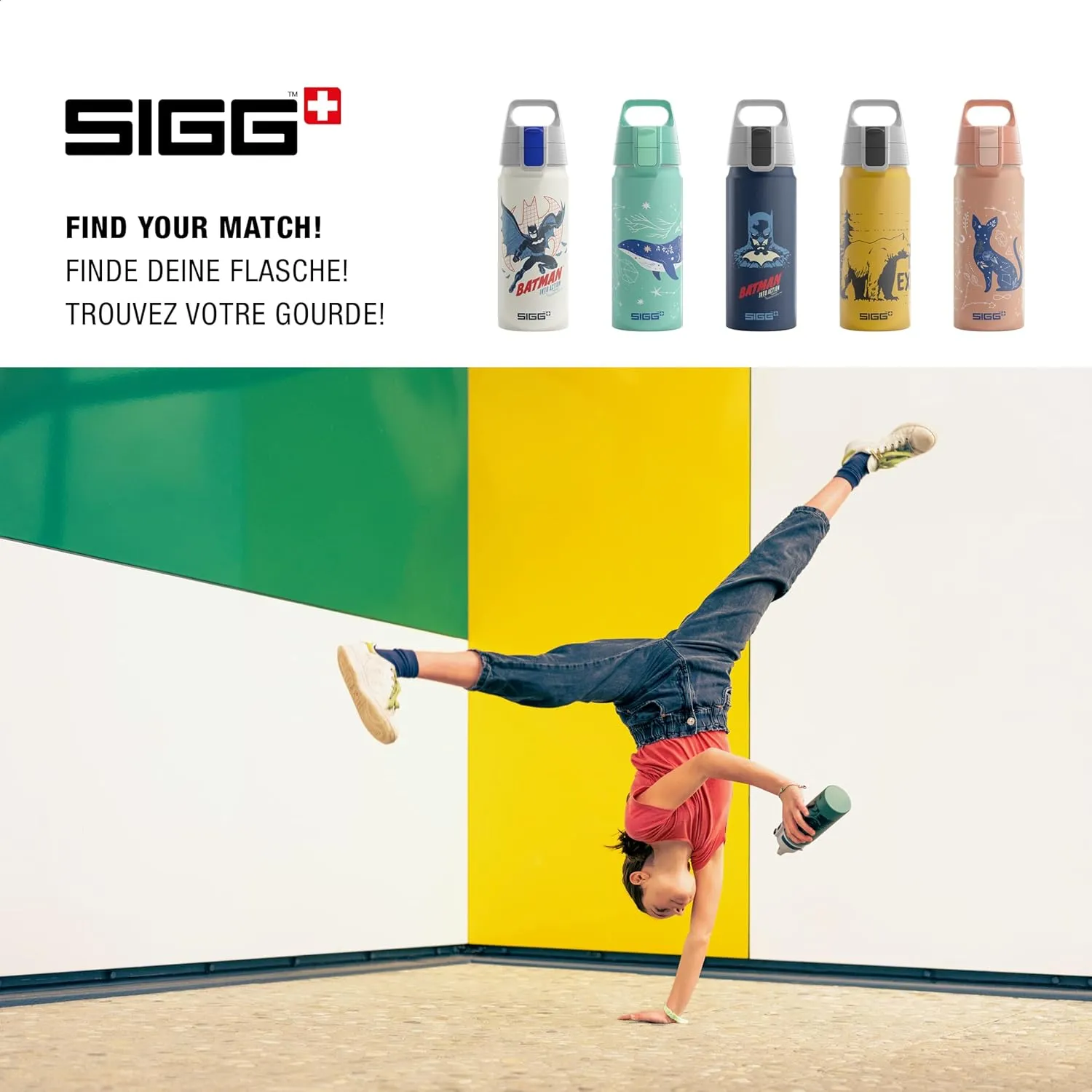 SIGG - Aluminium Water Bottle for Children - WMB One Slide - Suitable for Carbonated Drinks - Leak-Proof - Feather-Light - BPA-Free - ClimatePartner Certified - Sports & School - Green - 20 Oz