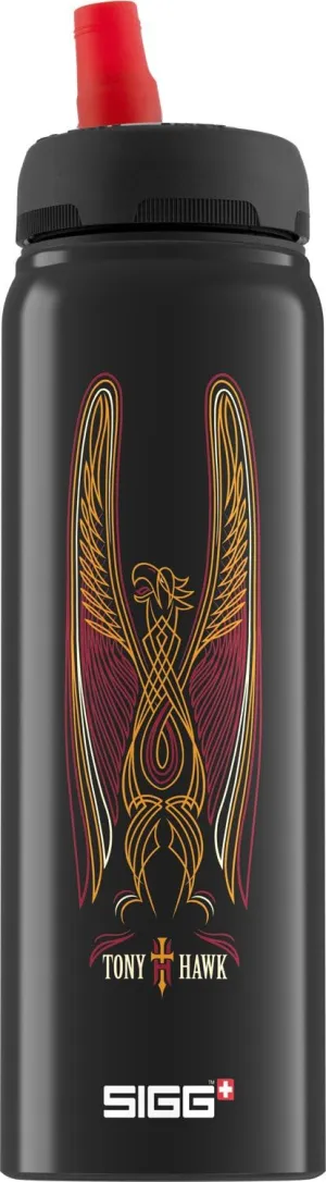 SIGG Tony Hawk Hyper Active Water Bottle, 0.75-Liter, Black