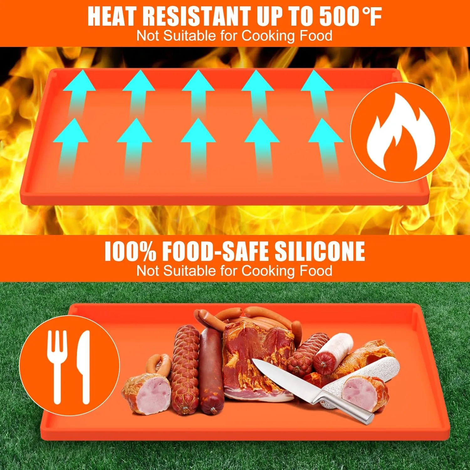 Silicone Griddle Mat Cover for Blackstone - 36 Inch True All-Encompassing Coverage Heavy Duty Food Grade Grill Buddy Mat, All Season Cooking Surface Protective Cover
