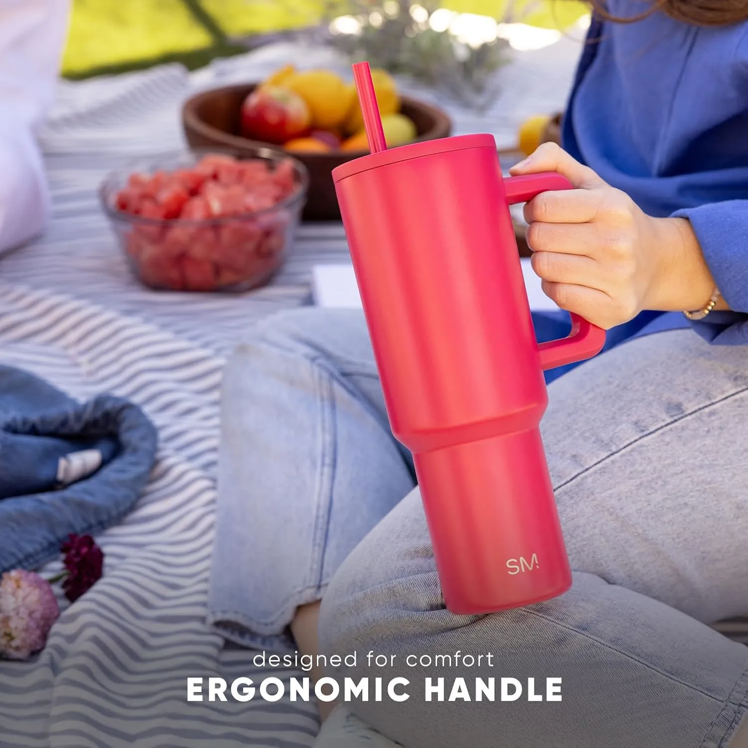 Simple Modern Harry Potter 40 oz Tumbler with Handle and Straw Lid | Insulated Reusable Stainless Steel Water Bottle Travel Mug | Gift for Women Men Him Her | Trek Collection | 40oz | Herbology