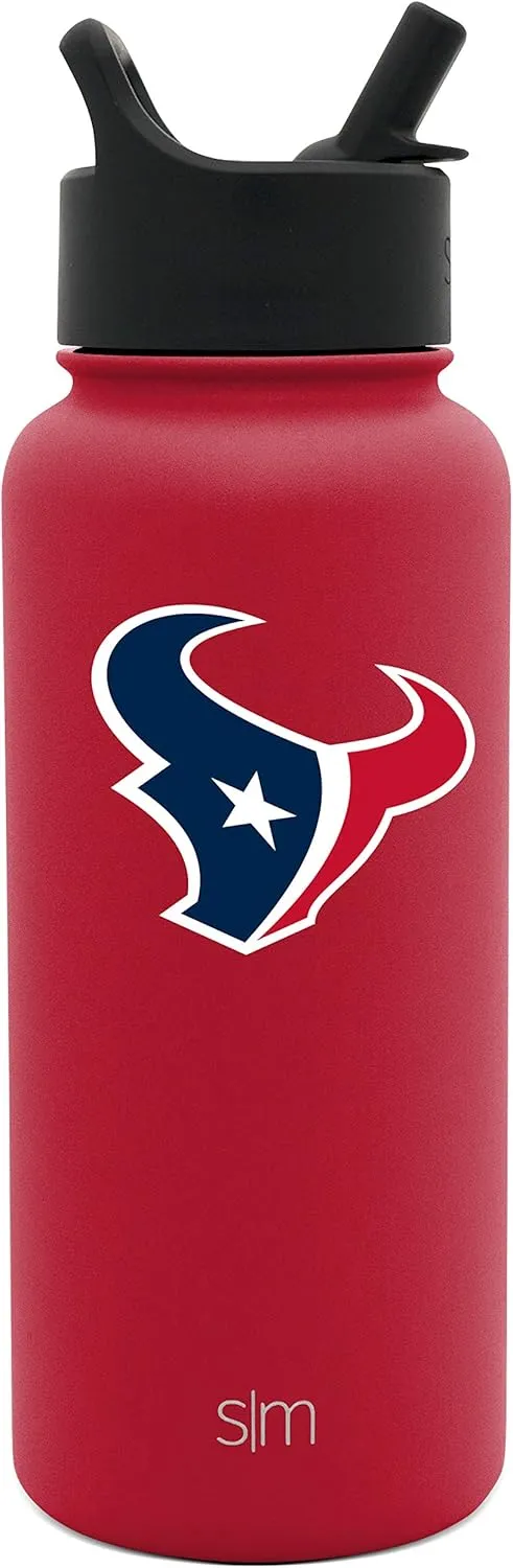 Simple Modern NFL 32oz Water Bottle with Straw Lid Insulated Stainless Steel Summit