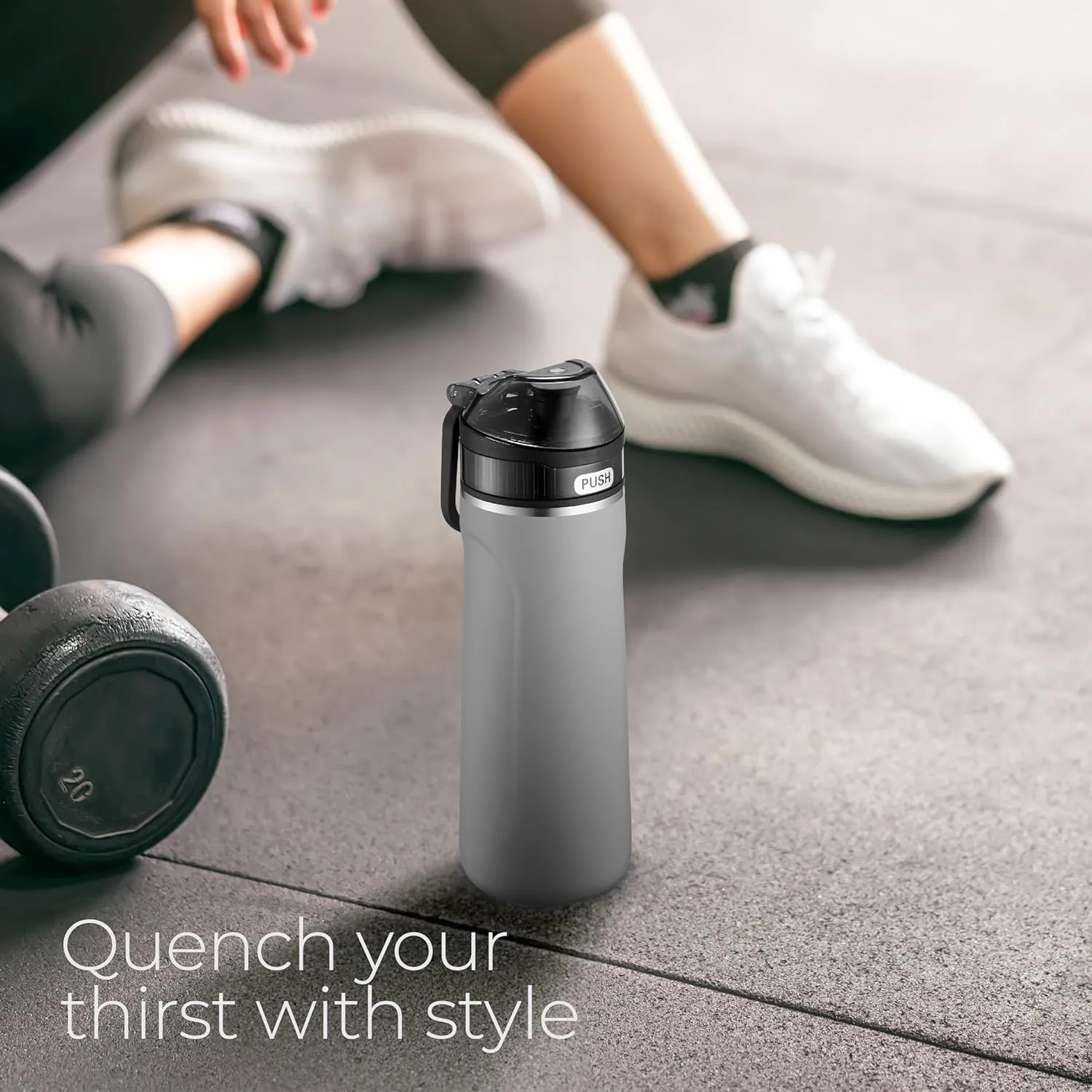 SipX™ Triple-Insulated Stainless Steel Water Bottle - 18oz. With Straw Lid, BPA-Free Reusable Insulated Water Bottle Keeps Cold For 12 Hours, Metal Water Bottle Made Of Sustainable Material For Hiking