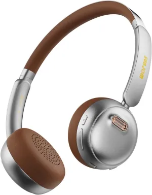Sirius 70Hrs Playtime 70S 80S Style Low Latency Wireless ANC Active Noise Cancelling Reduction Retro Headphones Bluetooth Lightweight with Microphone Type-C Charging for Gym Travelling Small