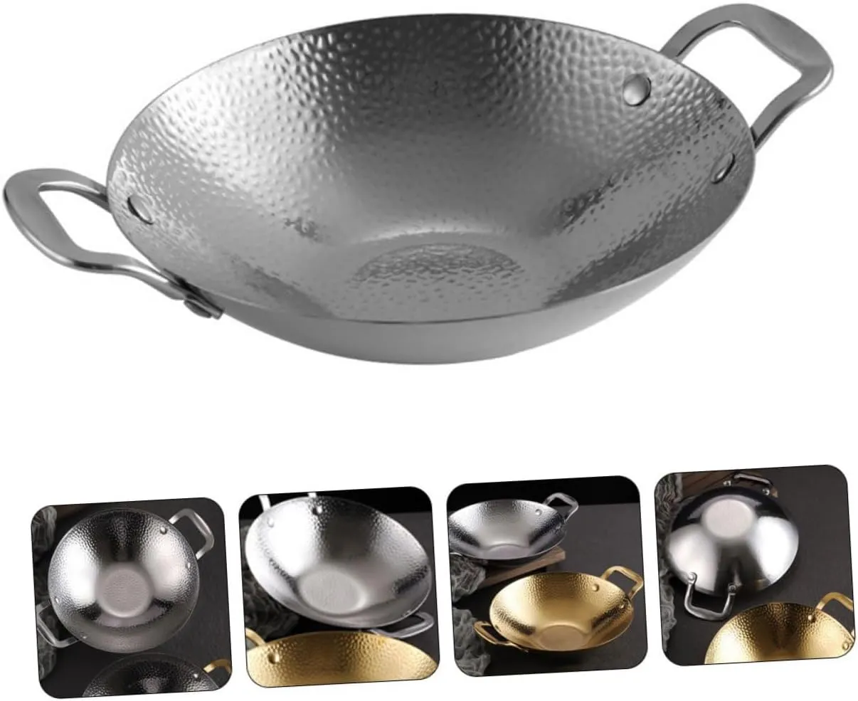 Small Cooking Pot Korean Cookware Hammered Griddle Pan Dutch Oven Pot Lid
