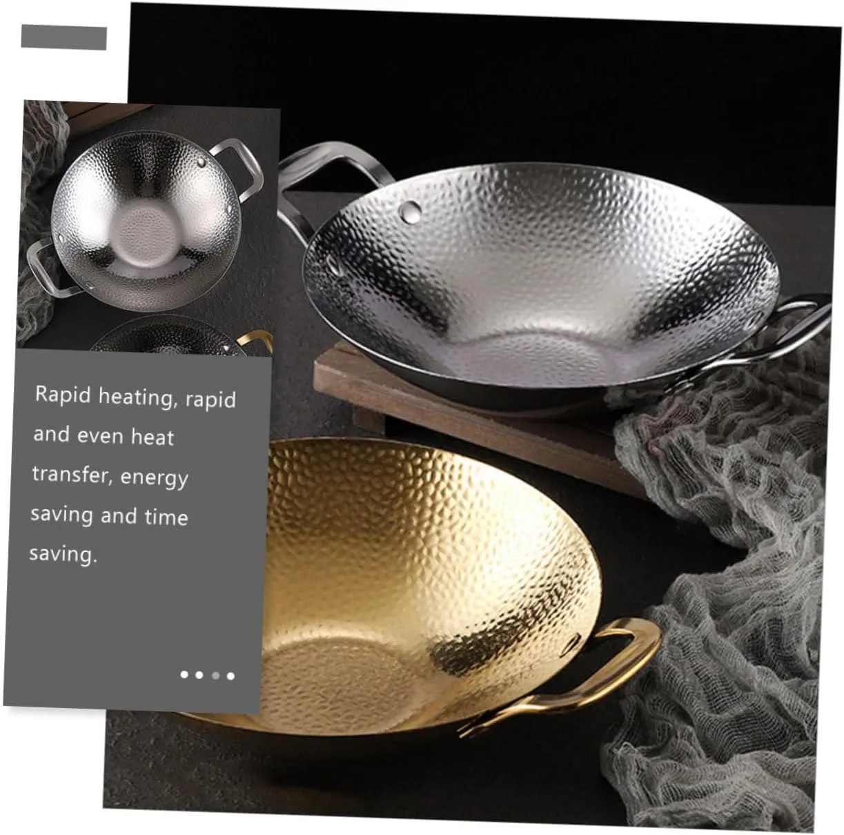 Small Cooking Pot Korean Cookware Hammered Griddle Pan Dutch Oven Pot Lid