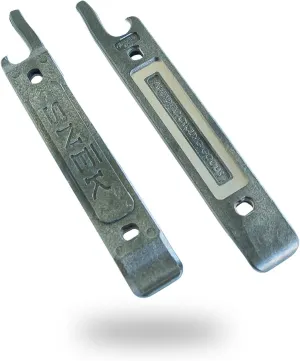 Snēk Cycling - Tire Repair Tool - Lifeboat Stainless Steel Tire Lever Set with Valve Core Remover and Bottle Opener - Pair (Military Green)