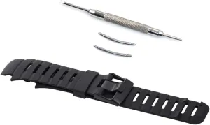 Soft Rubber Wrist Strap with Tools Watch Accessories 22 mm Black Rubber Watch Band for Suunto X-Lander Paragraph Smart Watch