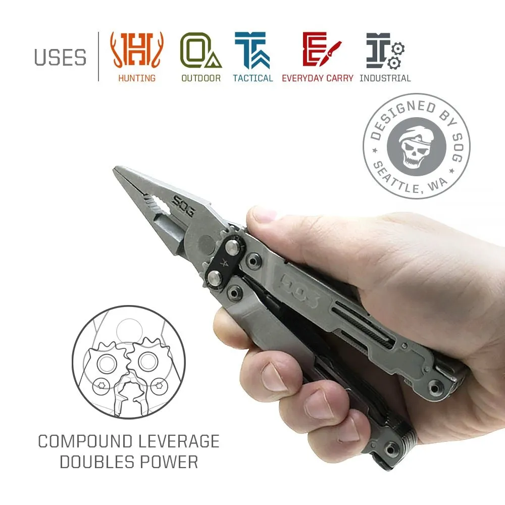 SOG PowerAccess Deluxe Multi-Tool – 21-in-1 Tactical Folding Pliers & Pocket Tool
