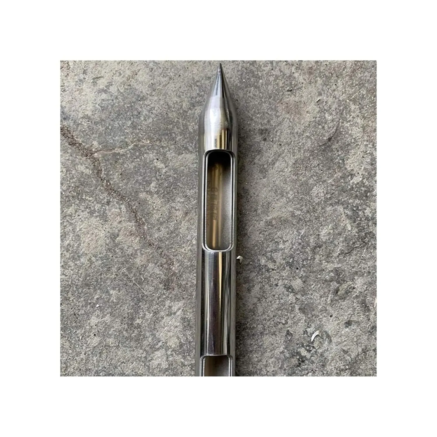 Soil Sampler Probe Double Tubes 304 Stainless Steel Grain Probe Sampler Probe Rotary Handle Granule Solid Sack Bag Sampling Thief (3 Slots, Section Sampler)(D38mm*L1.5m)