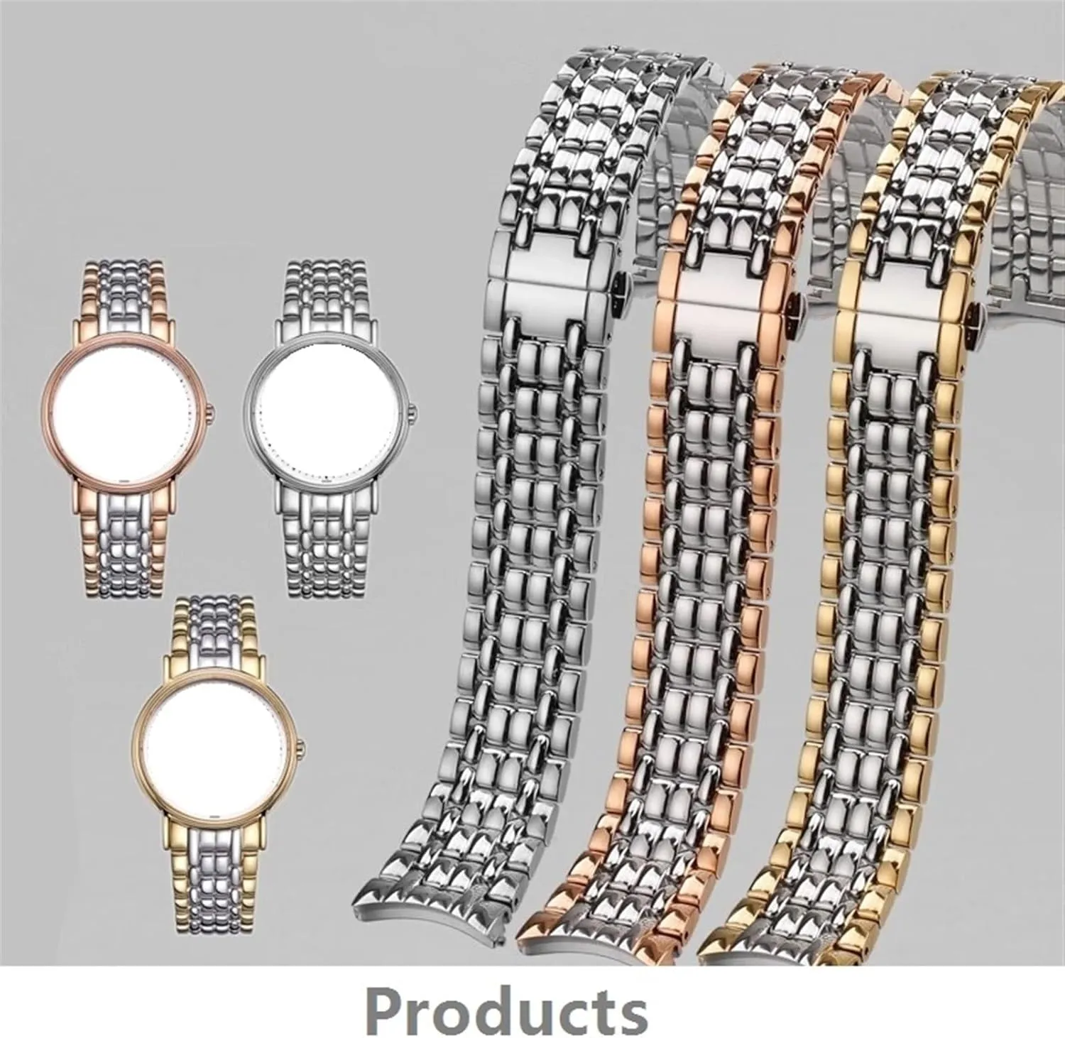 Solid Stainless Steel Watch Band 18mm 20mm Replacement Wristband for Smart Watch Quartz Watch Men Women Wristband