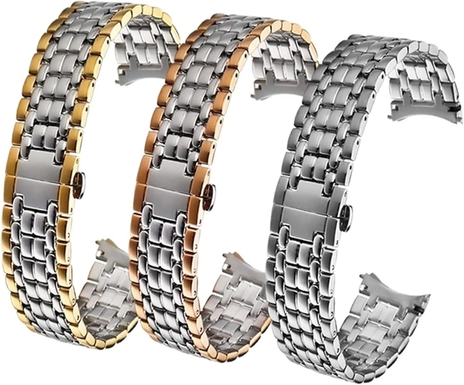 Solid Stainless Steel Watch Band 18mm 20mm Replacement Wristband for Smart Watch Quartz Watch Men Women Wristband