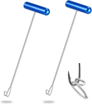 Sotiff 2 Pcs 12 in Fishing Hook Remover Tools Stainless Steel Fish Saltwater Dehooker Aluminum Shark Hook Remover for Fisherman