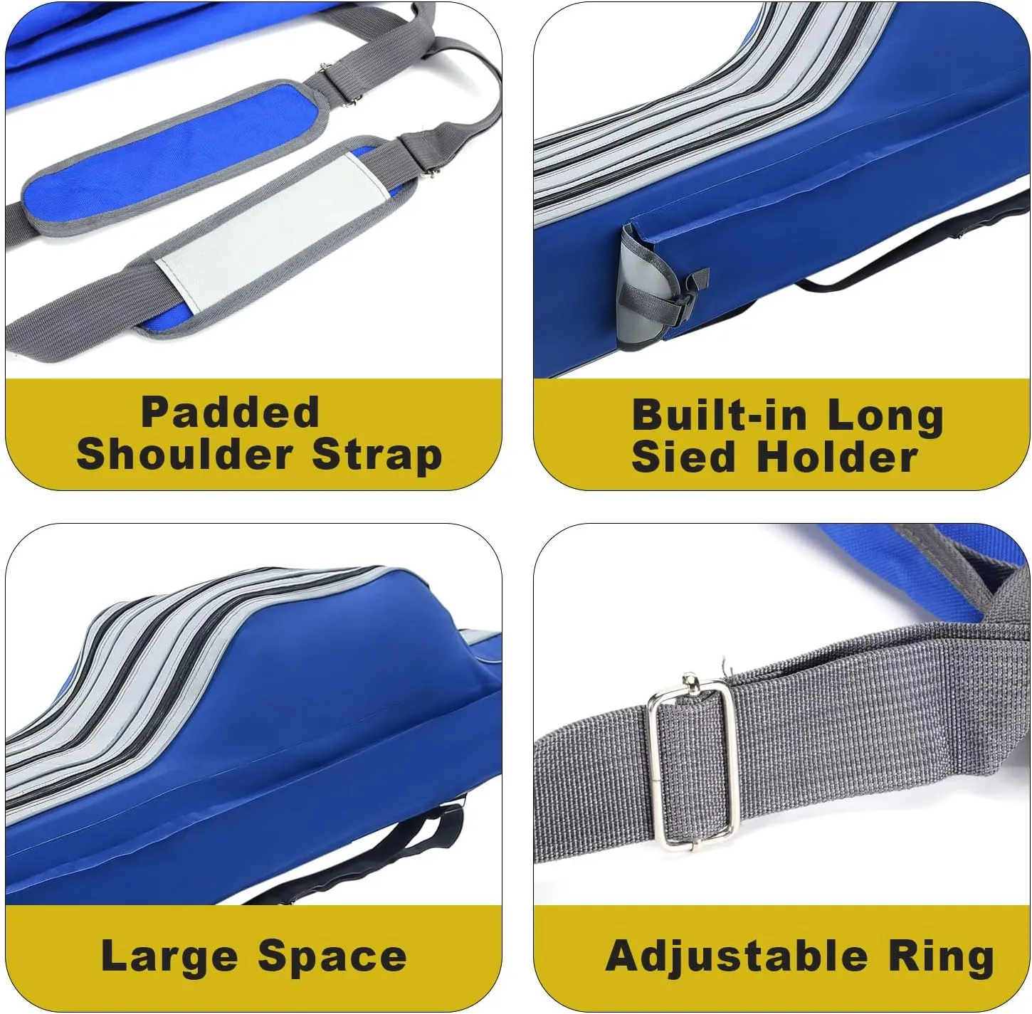Sougayilang Fishing Rod Bag - 3 Layer Organizer Case for Travel - 170cm/69in