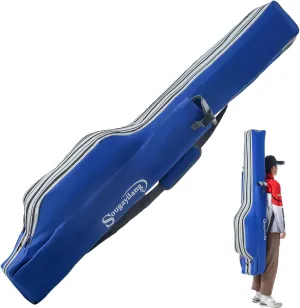 Sougayilang Fishing Rod Bag - 3 Layer Organizer Case for Travel - 170cm/69in