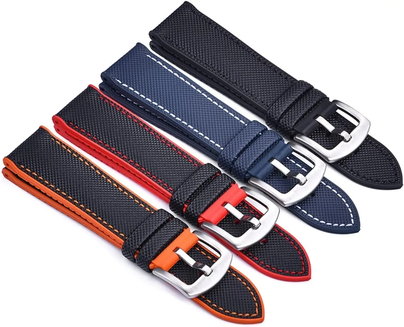 Sports Fluoro Rubber Leather Watch Strap Bracelet Watchbands Diving Waterproof Watch Replacement Band