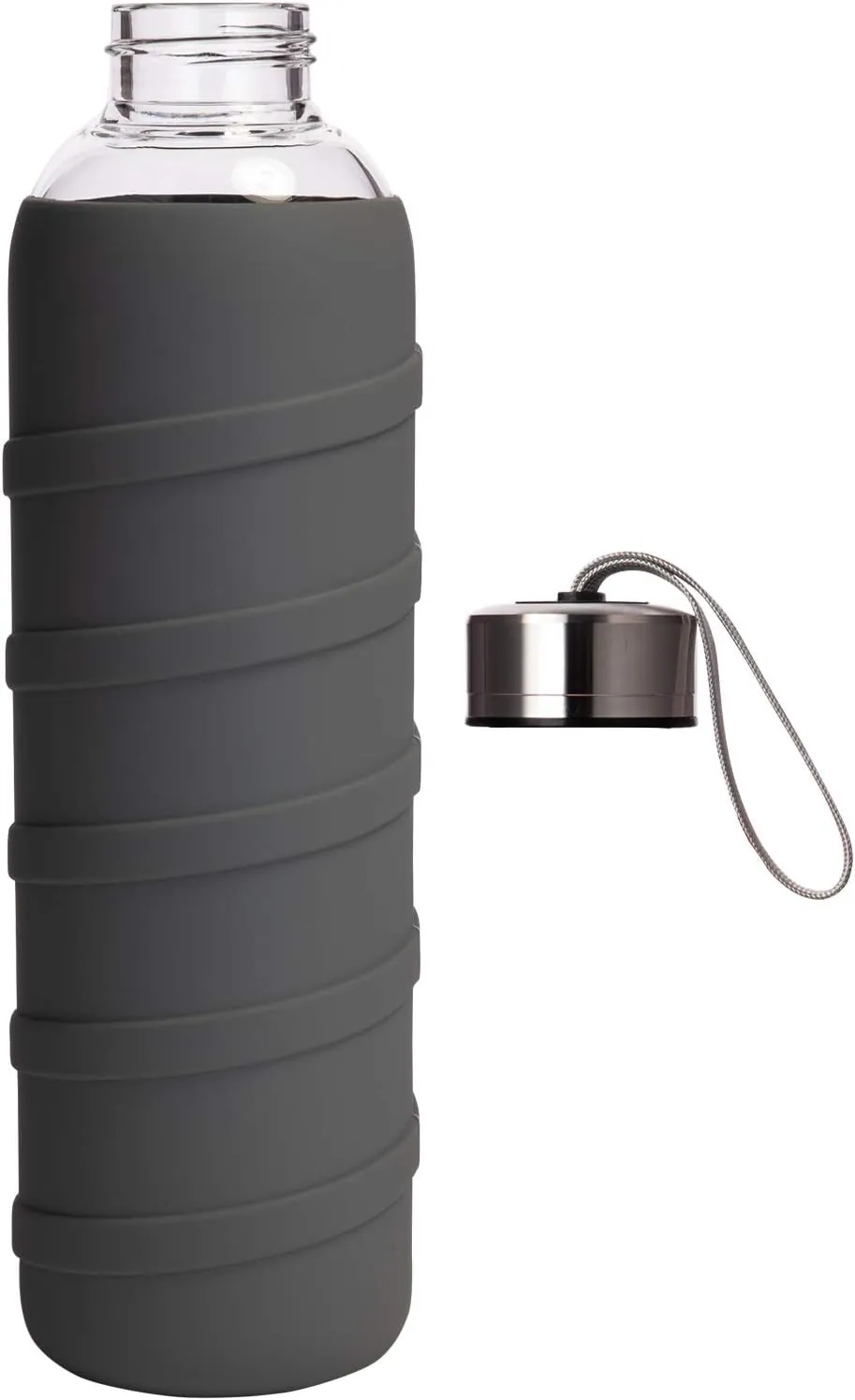 Sports Glass Water Bottle with Silicone Sleeve 16 oz / 32 oz