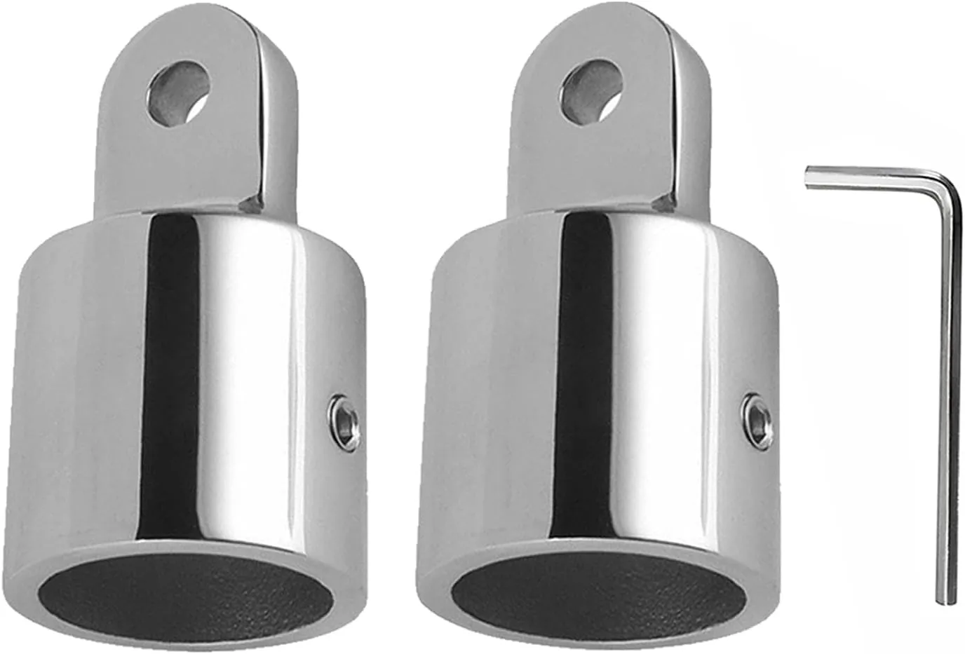 Stainless Steel 316 Bimini Top Eye End Cap 7/8,1 inch,1-1/4 inch Marine Grade Heavy Duty Bimini Top Parts for Boats with L Shape Hex Key