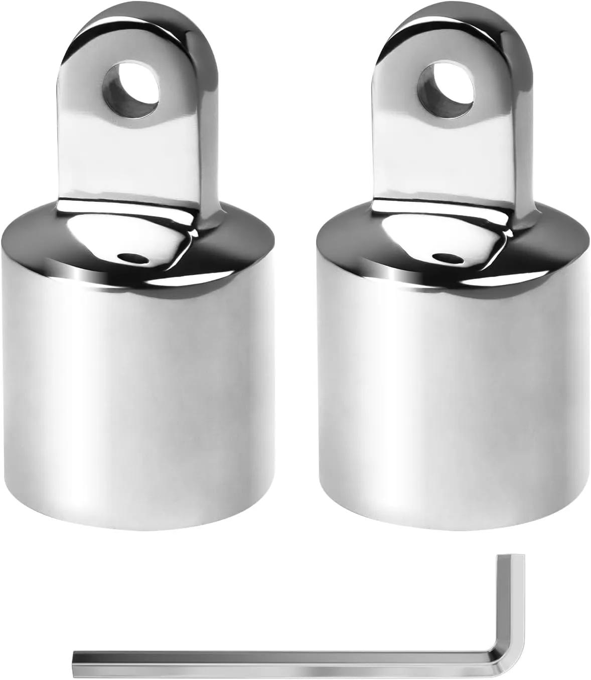 Stainless Steel 316 Bimini Top Eye End Cap 7/8,1 inch,1-1/4 inch Marine Grade Heavy Duty Bimini Top Parts for Boats with L Shape Hex Key
