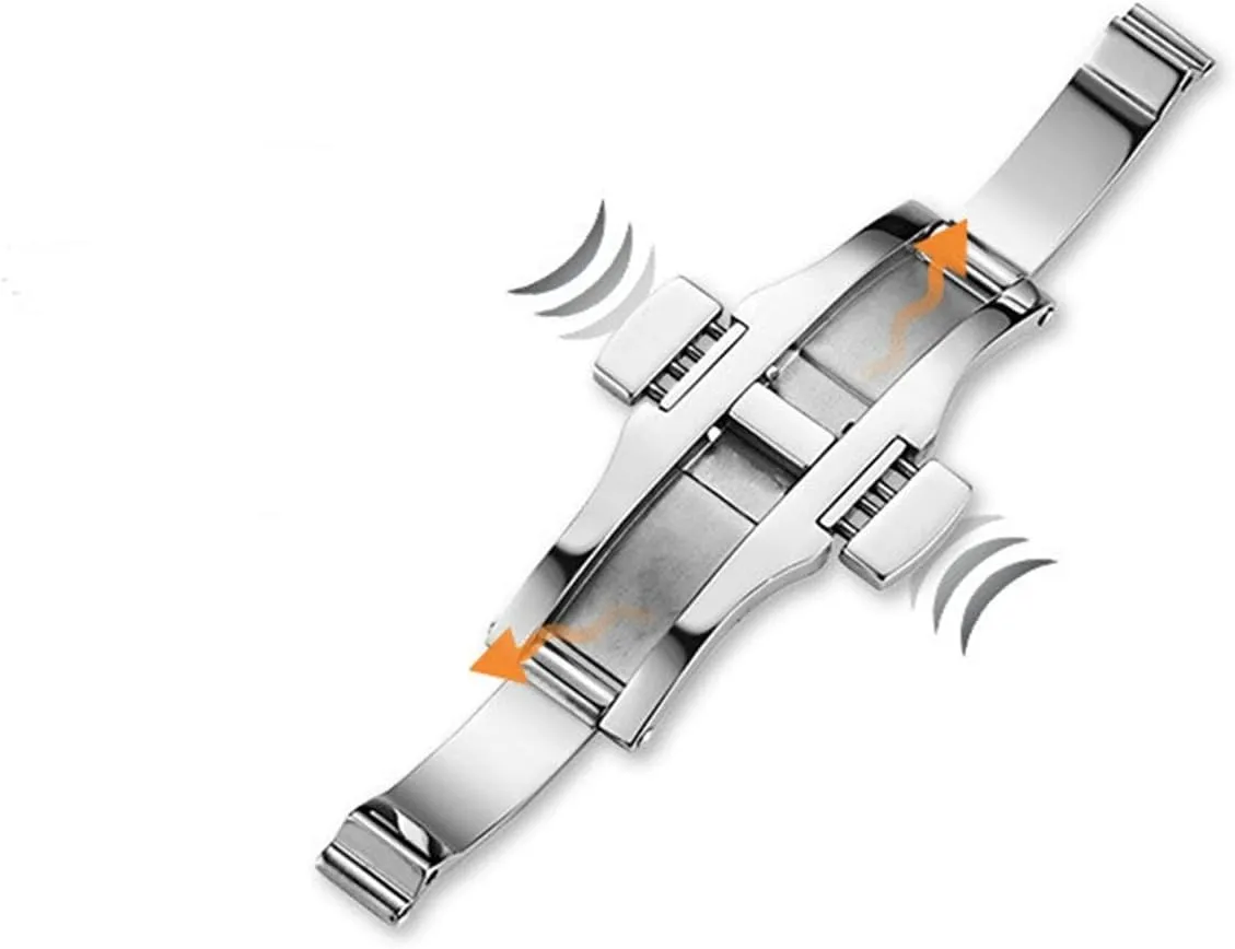 Stainless Steel Buckle Double Push Butterfly Button Multi-watch Accessory Buckle Watch clasp