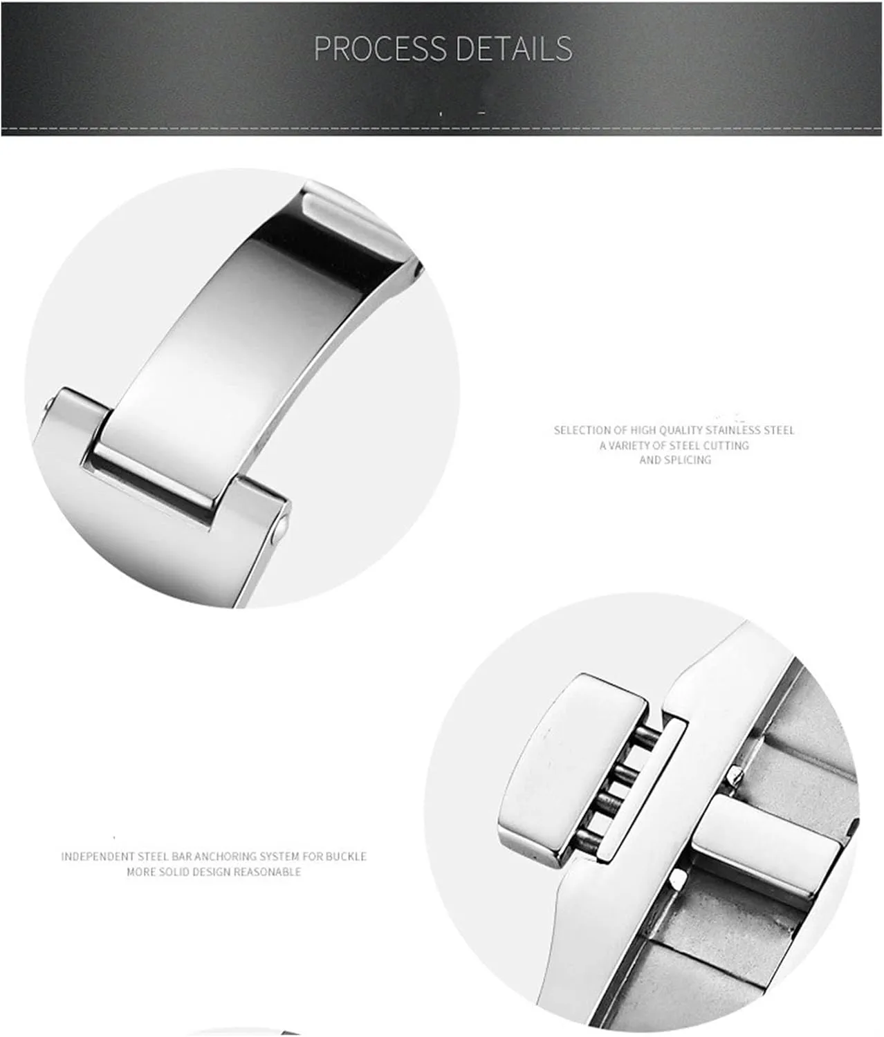 Stainless Steel Buckle Double Push Butterfly Button Multi-watch Accessory Buckle Watch clasp