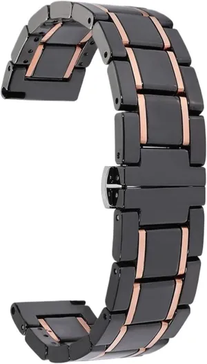 Stainless Steel Ceramic Watch Strap20mm 22mm Unisex Wrist Strap Quick Release Strap Watches Bracelet Wristwatches Band