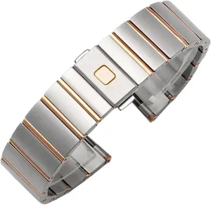 Stainless Steel Chain Watchband For Omega Constellation Double Eagle Men And Women Watch 17 23 25mm Watch Strap