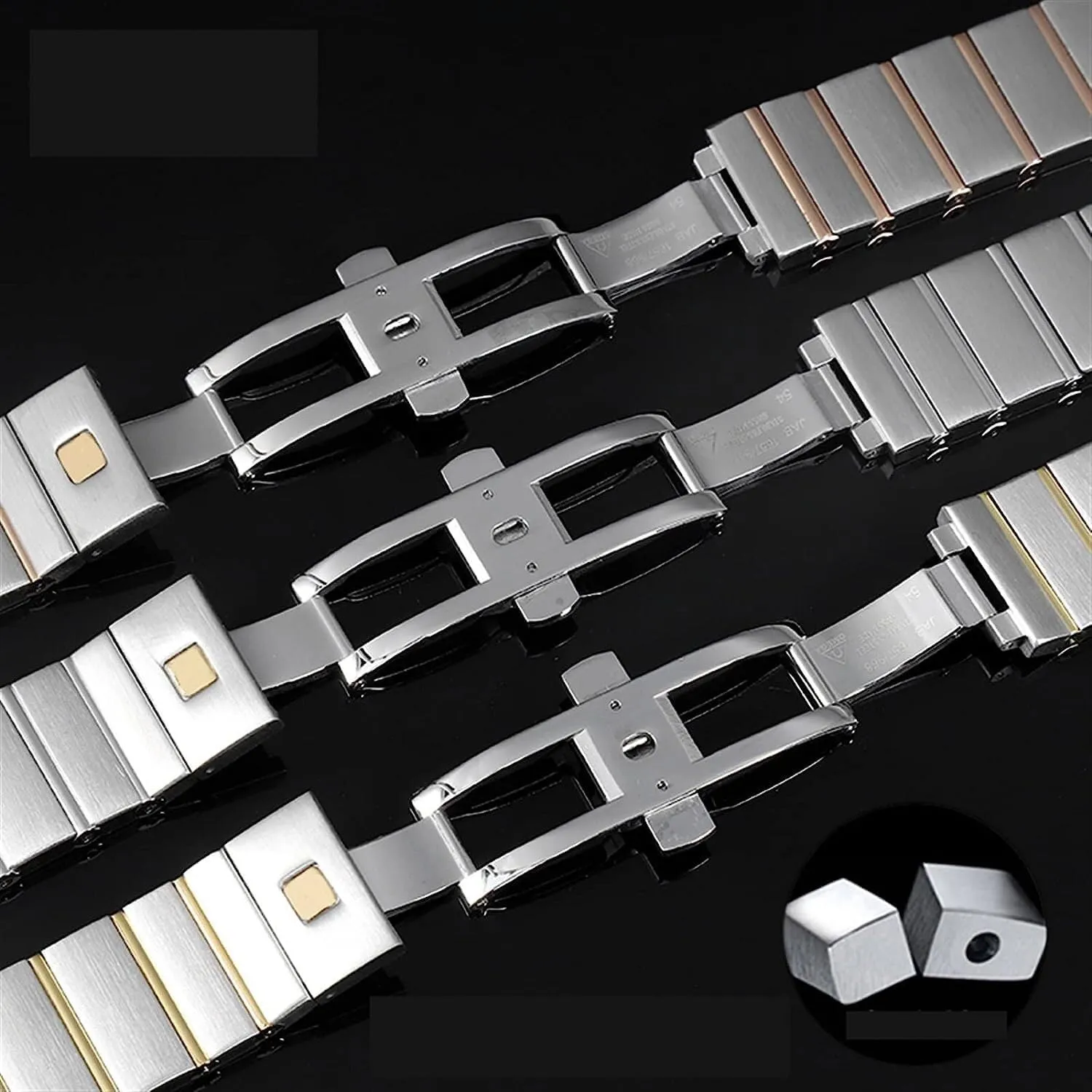 Stainless Steel Chain Watchband For Omega Constellation Double Eagle Men And Women Watch 17 23 25mm Watch Strap