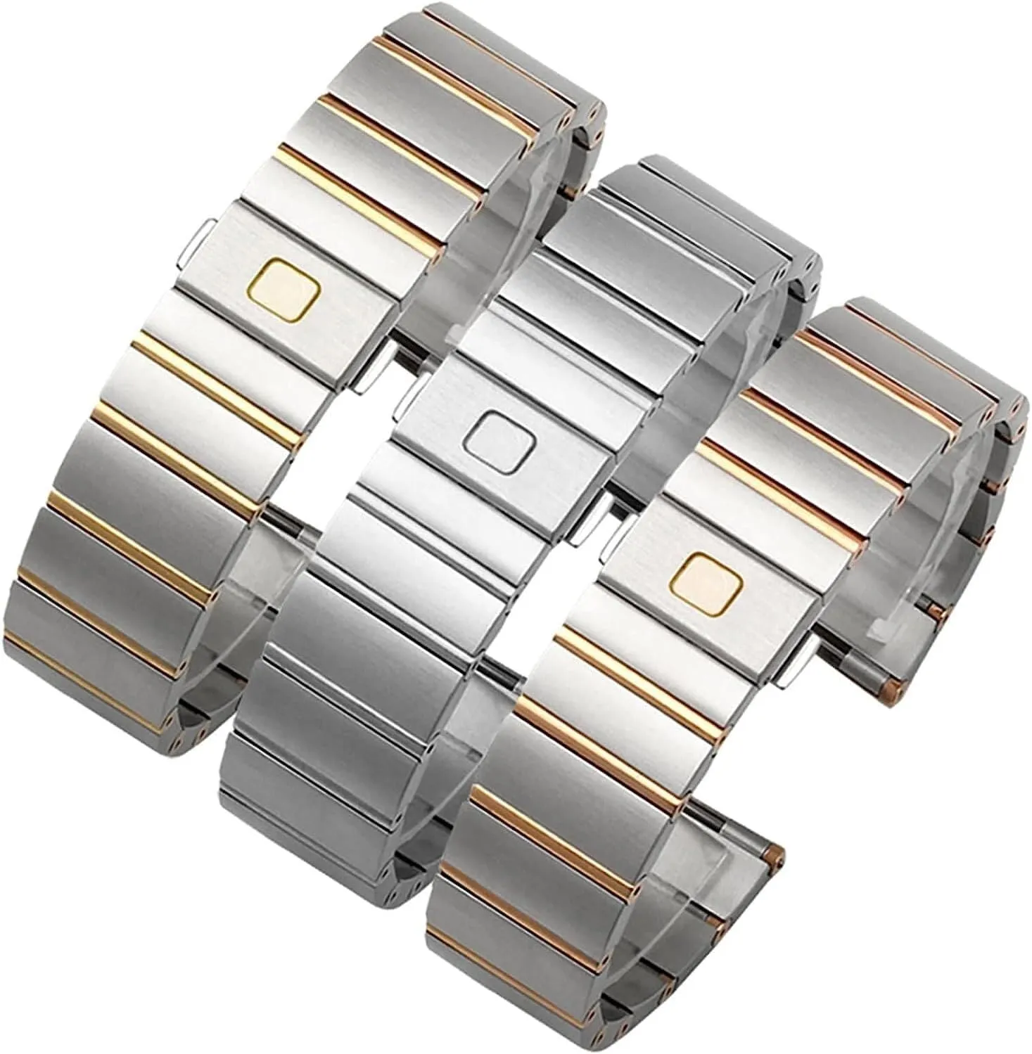 Stainless Steel Chain Watchband For Omega Constellation Double Eagle Men And Women Watch 17 23 25mm Watch Strap