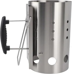 Stainless Steel Chimney Starter, Lightweight Portable Charcoal for Efficient Fire Starting, Ideal for Barbecue Camping Picnic