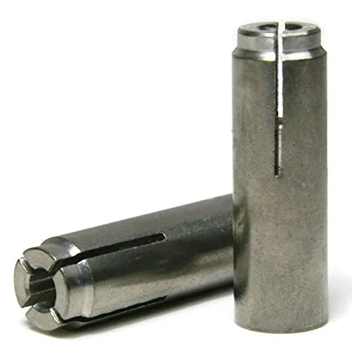 Stainless Steel Concrete & Stone Drop in Female Expansion Anchors with Setting Tool 1/2"-13 x 2 Qty 10