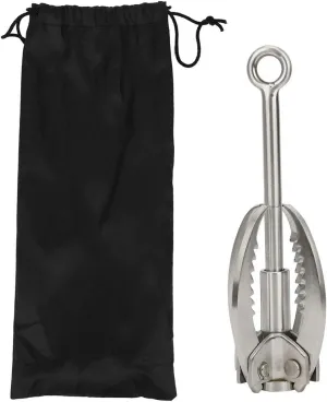 Stainless Steel Grappling Hook Folding Rock Climbing Claw Outdoor Survival Tool for Mountaineering Adventure Rescue