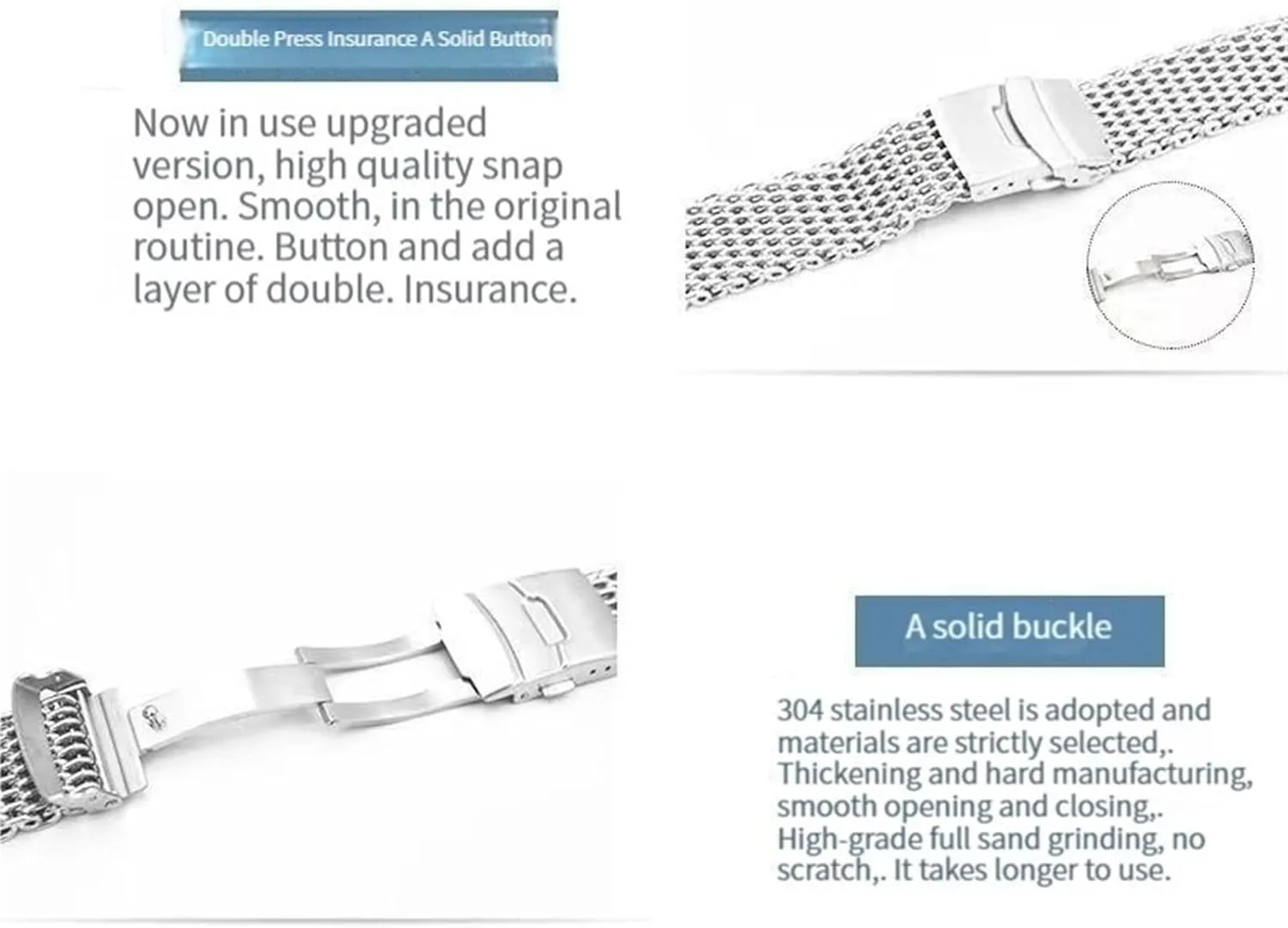 Stainless Steel Milanese Shark Mesh Watches Band Strap Bracelet, Replacement Wrist Bracelet Straps, Watchband For Traditional Or Smart Watch 18/20/22/24mm